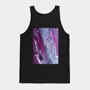 Pink geode acrylic painting pour - Abstract Tank Top